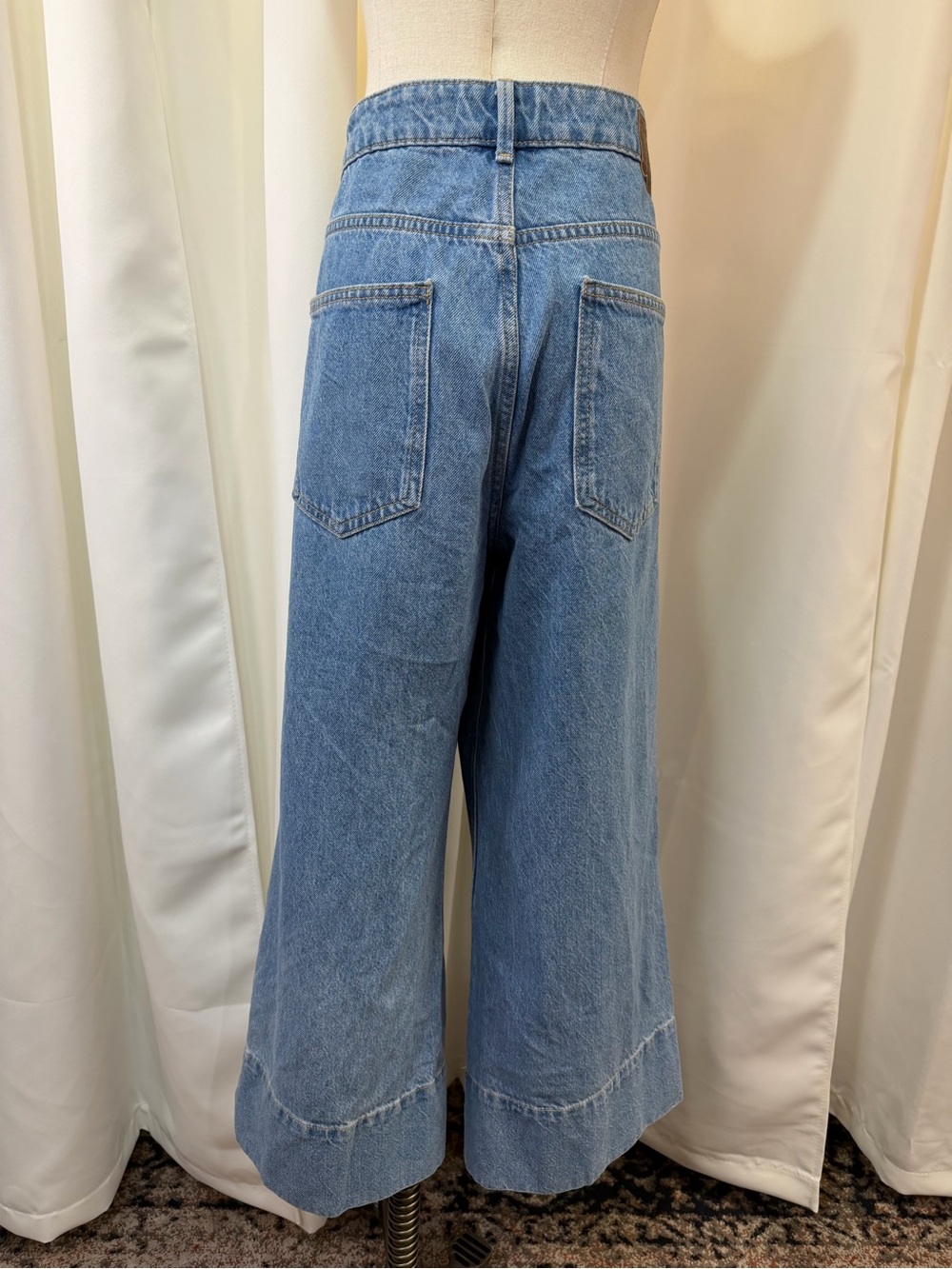 Wide Leg Flare Jeans in Light Blue - Picture 9 of 15
